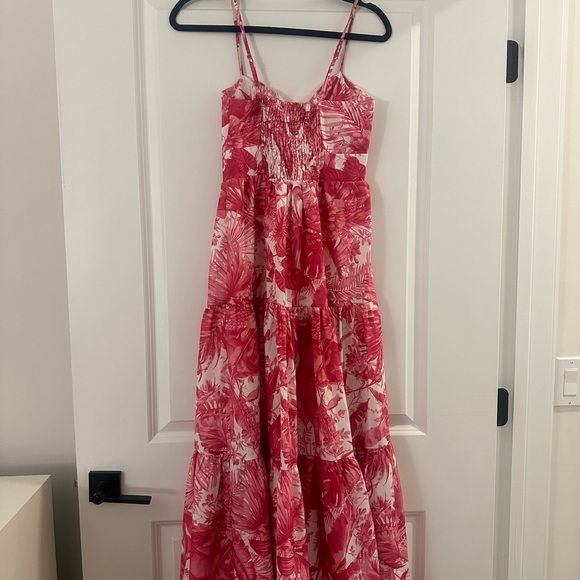 Aqua Tropical Pink and White Maxi Dress - Picture 2 of 3